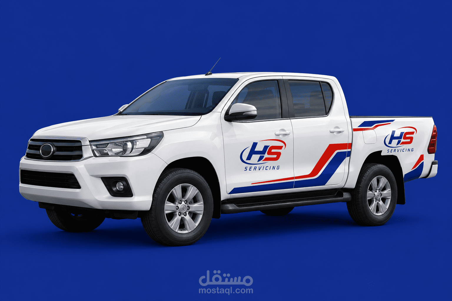تصميم شعار احترافي وهوية بصرية لمؤسسة HS SERVICING
