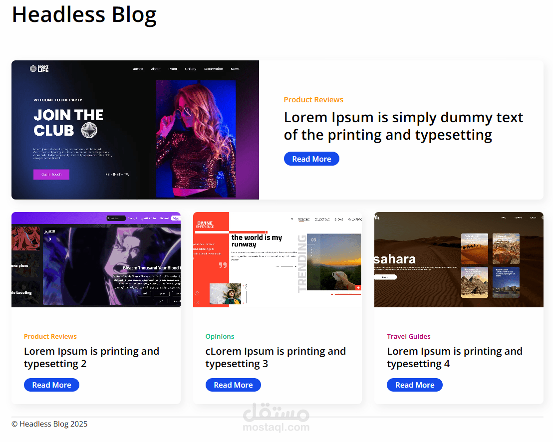 مدونة--Blog Website