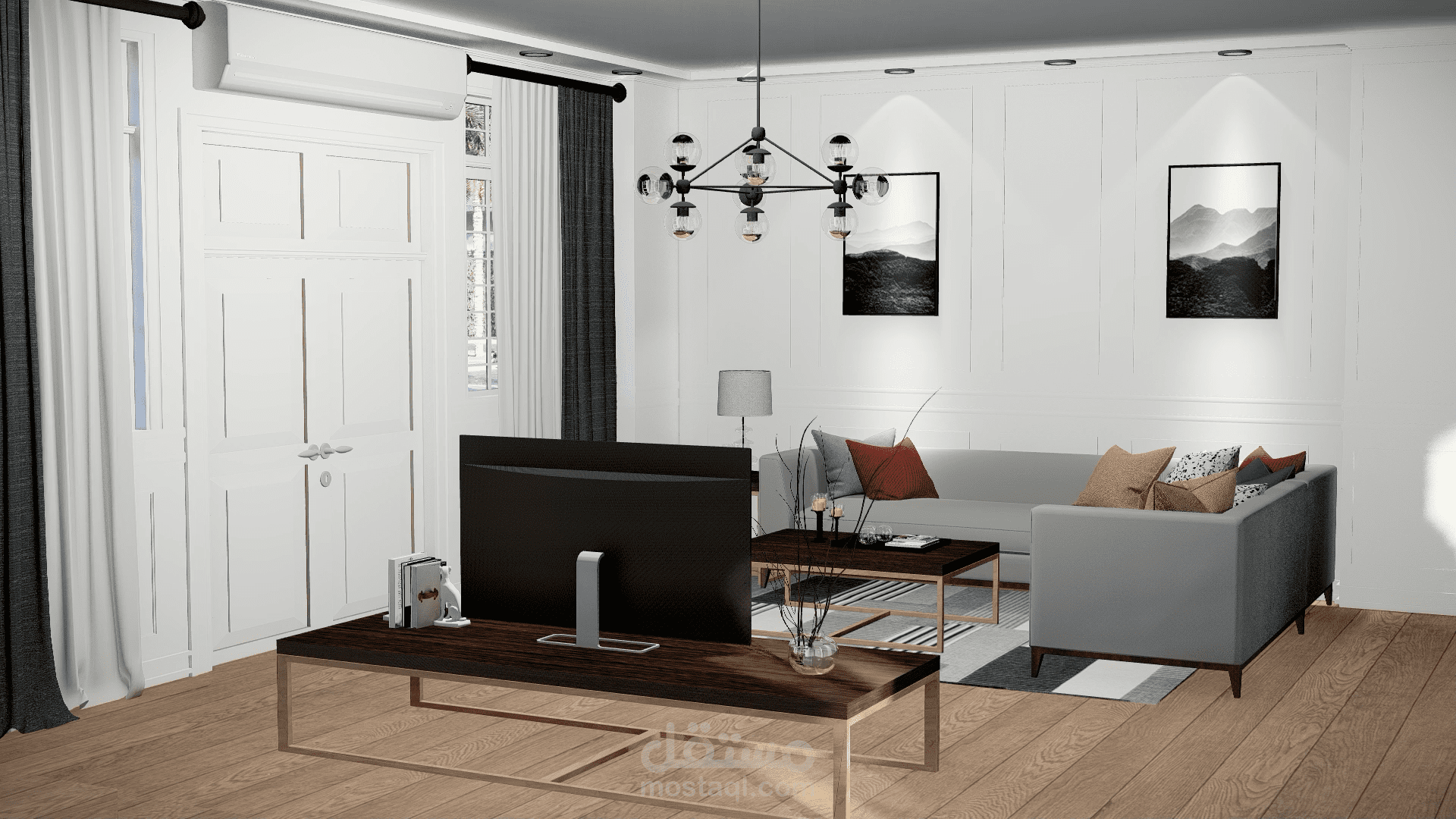 تصميم شقة على الاستايل الإسكندنافي - Apartment in Scandinavian Style