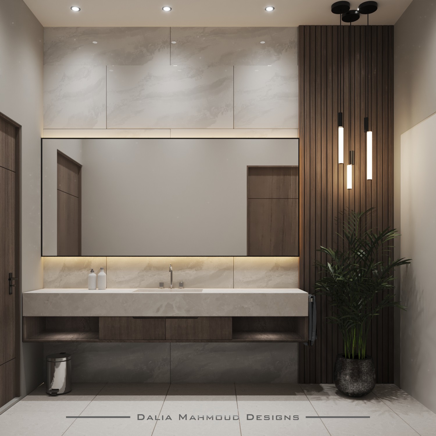 Modern Residential Bathroom - تصميم حمام داخلي على الطراز الحديث