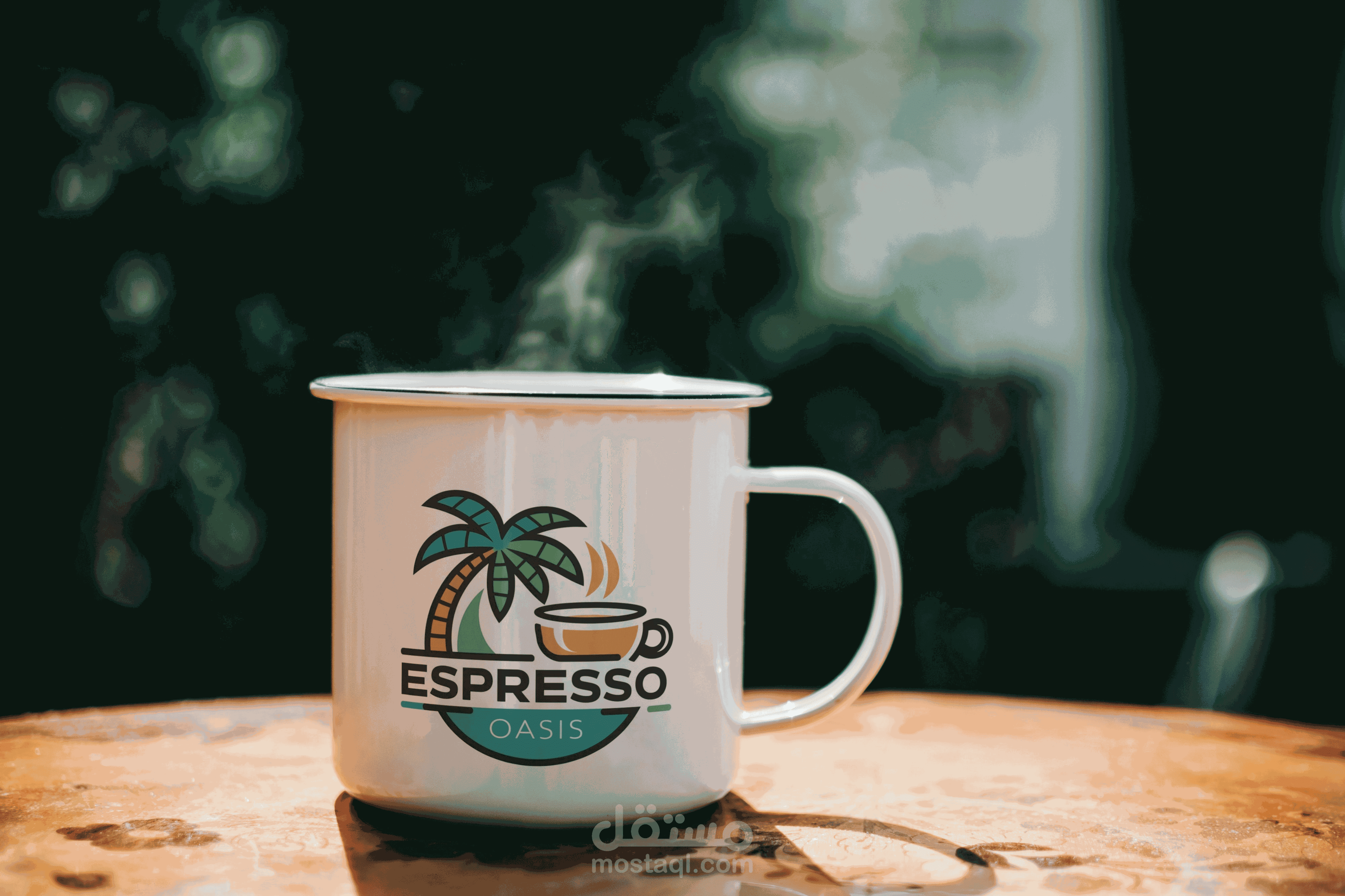 شعار هادئ لمقهى Espresso Oasis