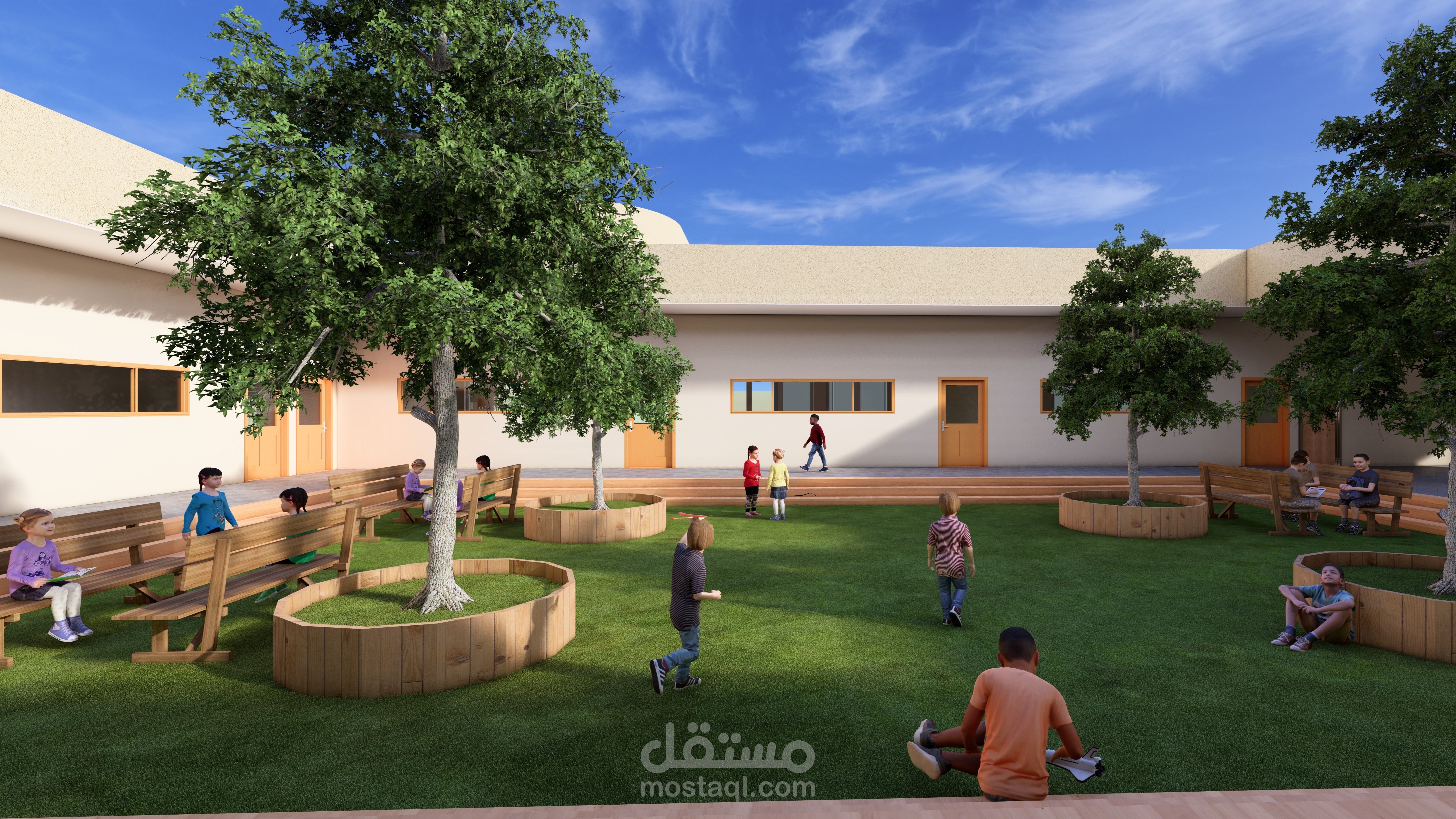 ريندر مشروع مدرسه دوليه