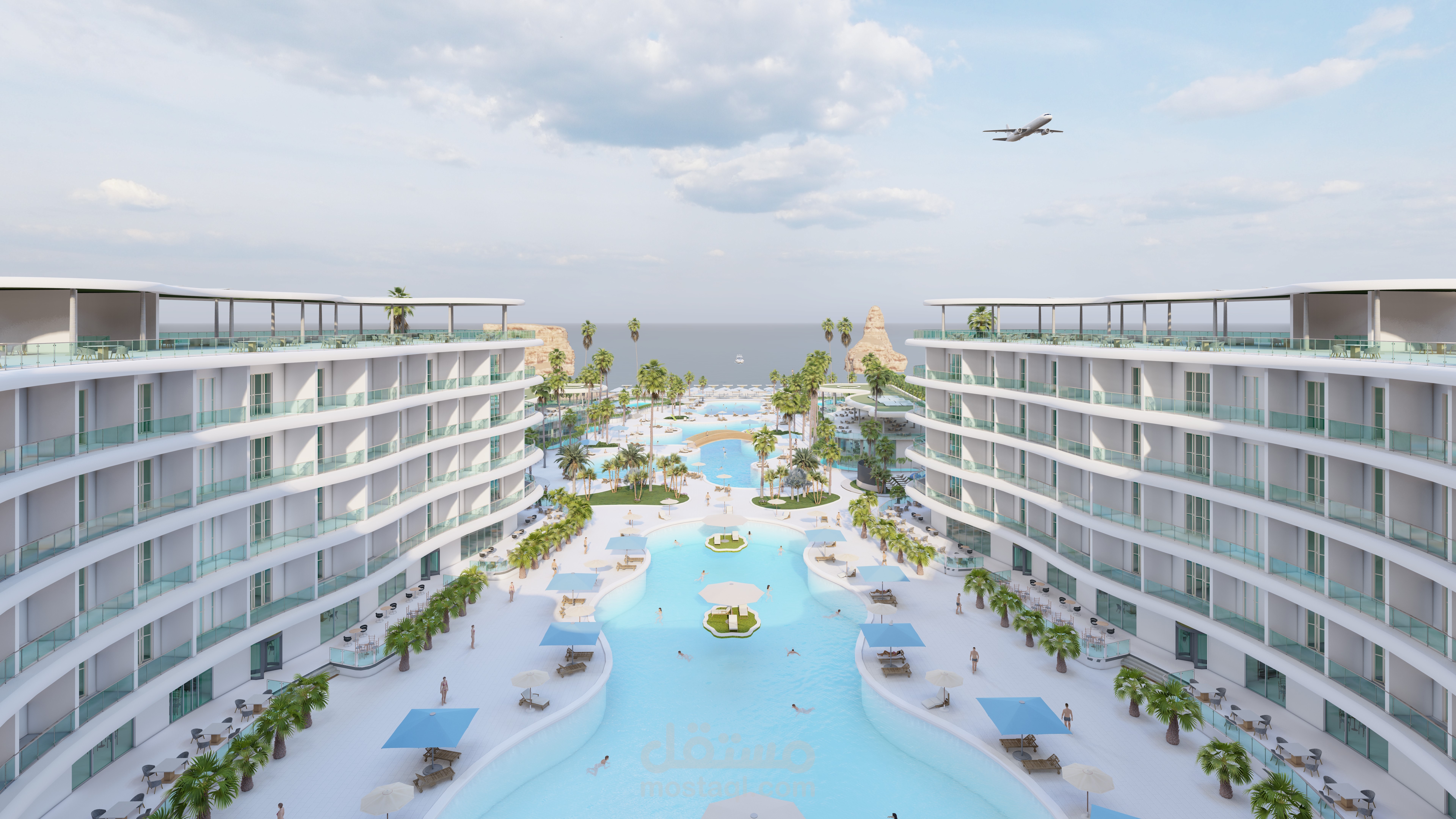 تصميم و ريندر لمشروع فندق