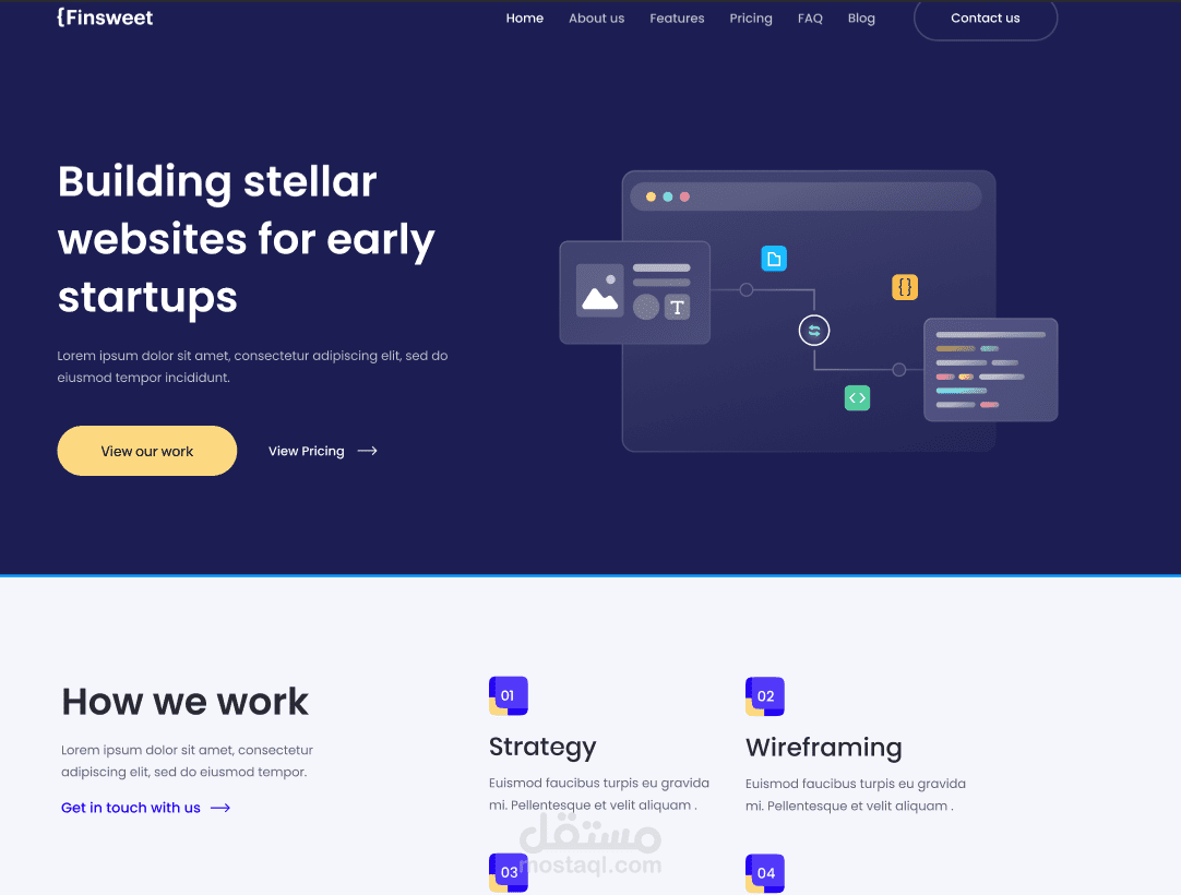 انشاء موقع احترافى و متفاعل مع المستخدم باستخدام HTML 5 , CSS3 ,Bootstrap