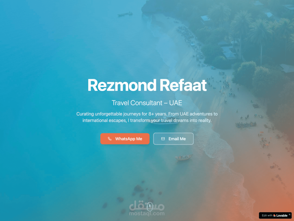 Rezmond Refaat - Travel Consultant Showcase