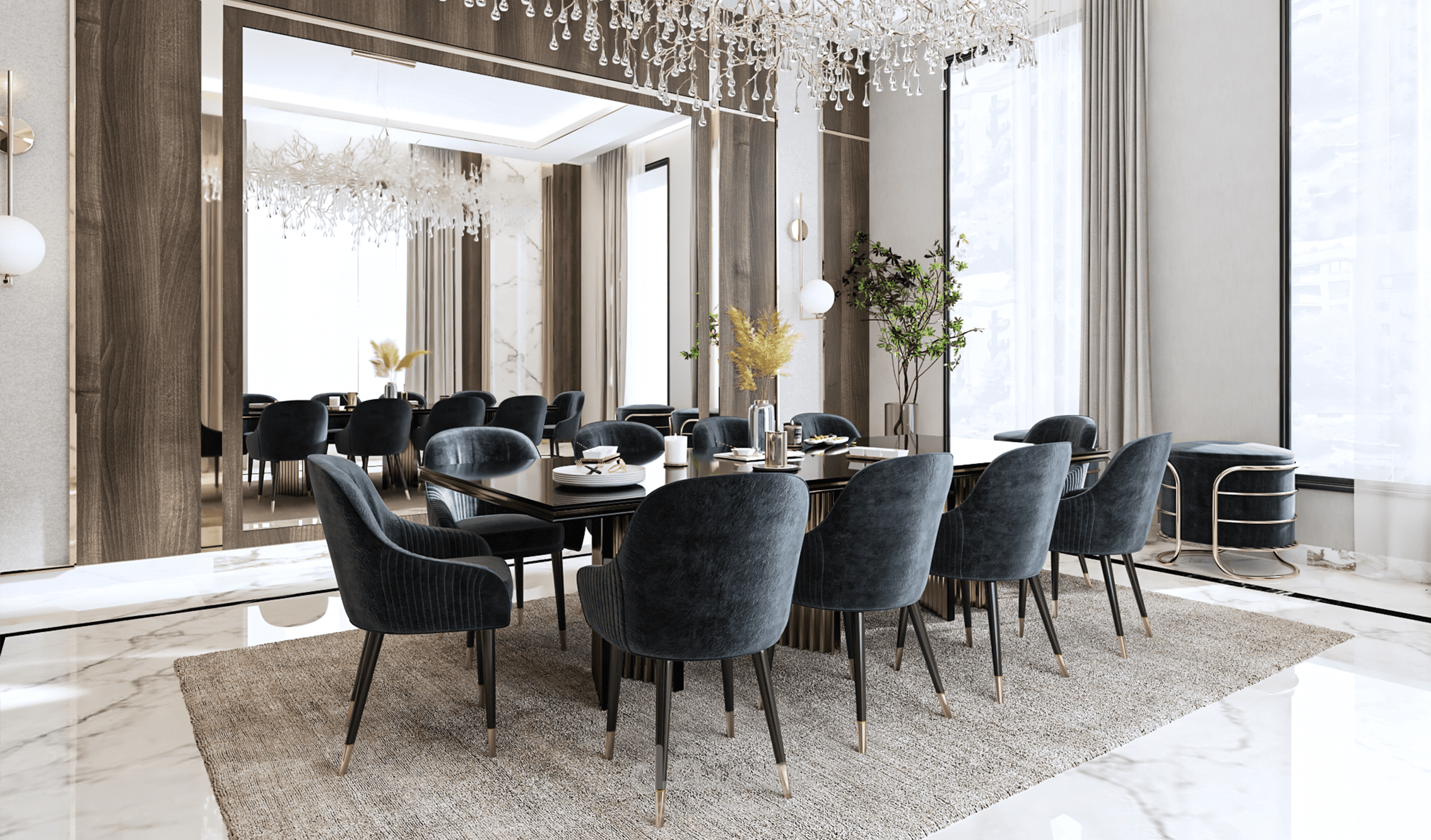 Modern Dining room - غرفة طعام مودرن
