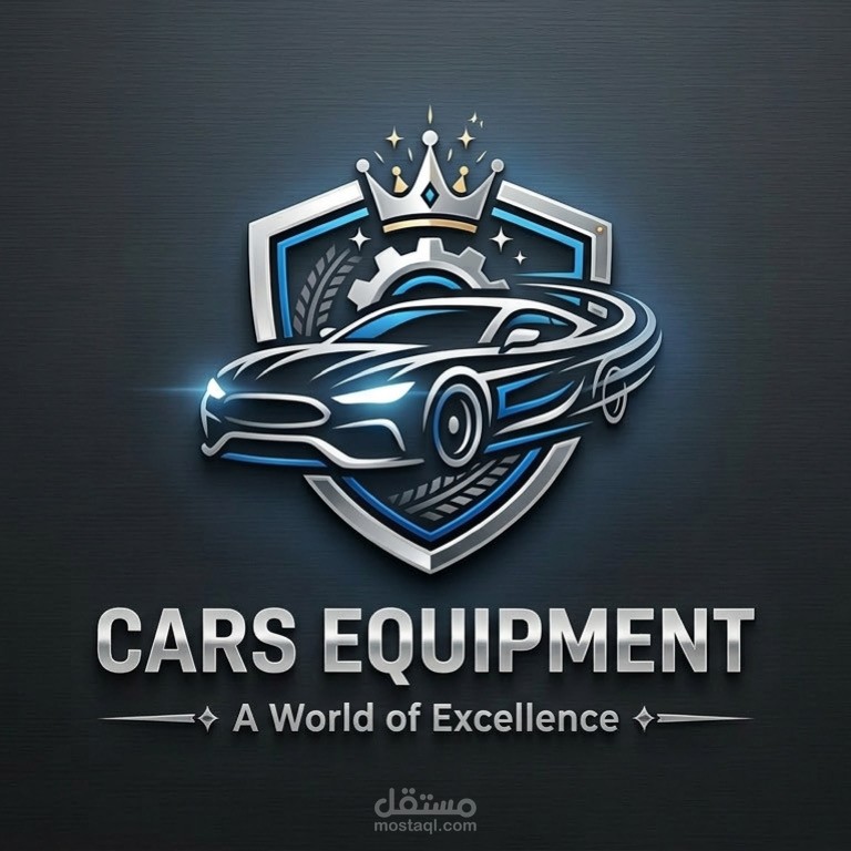 هوية بصرية لمشروع بيع اكسسوارات السيارات