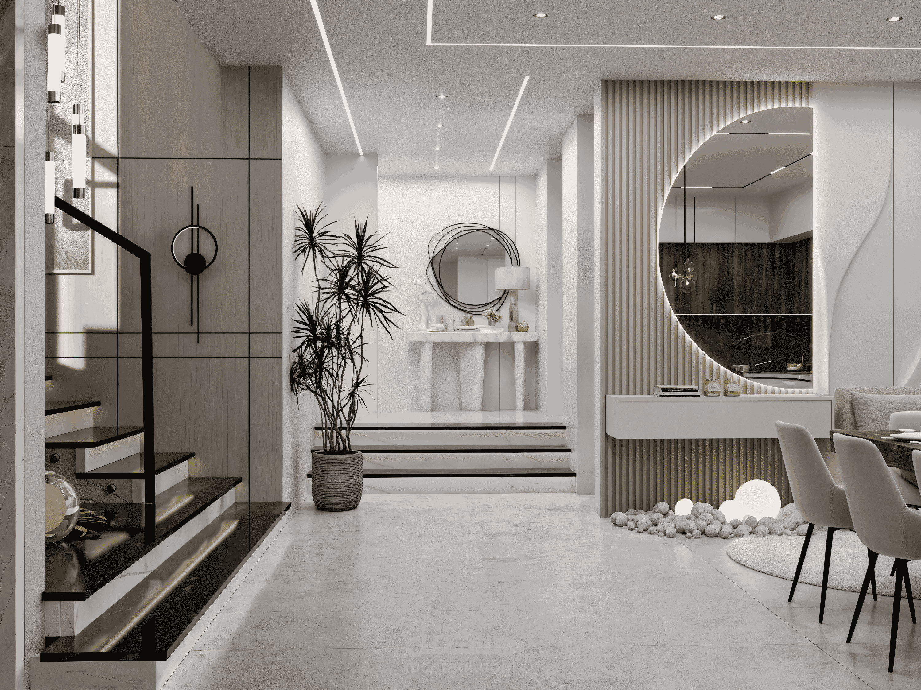 تصميم داخلي لمنزل بطابع مودرن