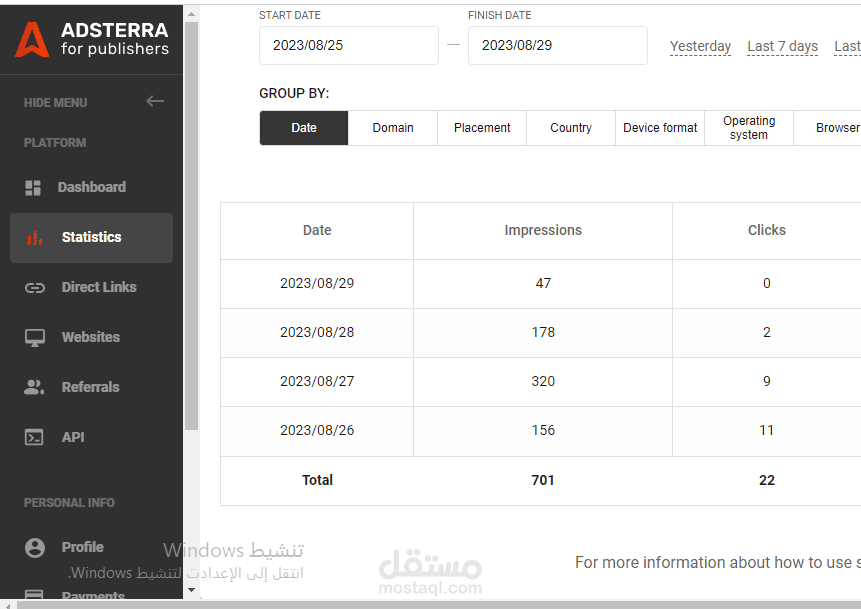 يمكنني نشاء لك اعلانات في الموقع الخاص بي
