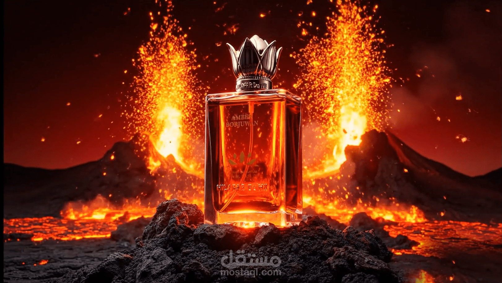 "إعلان سينمائي فاخر لعطر Amber Borjuwan (خطاف بصري)"
