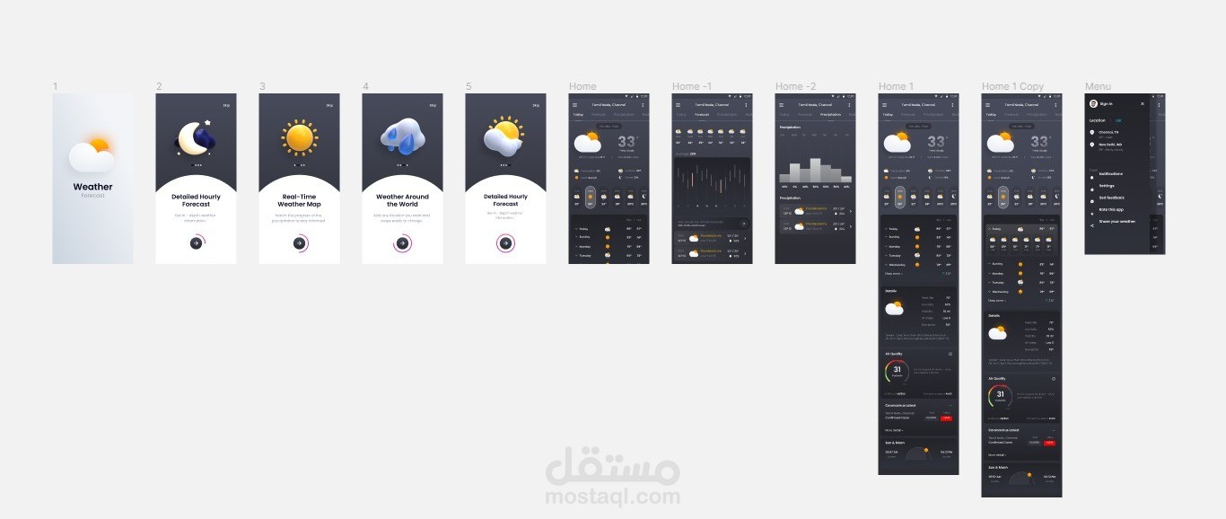 Weather app with figma