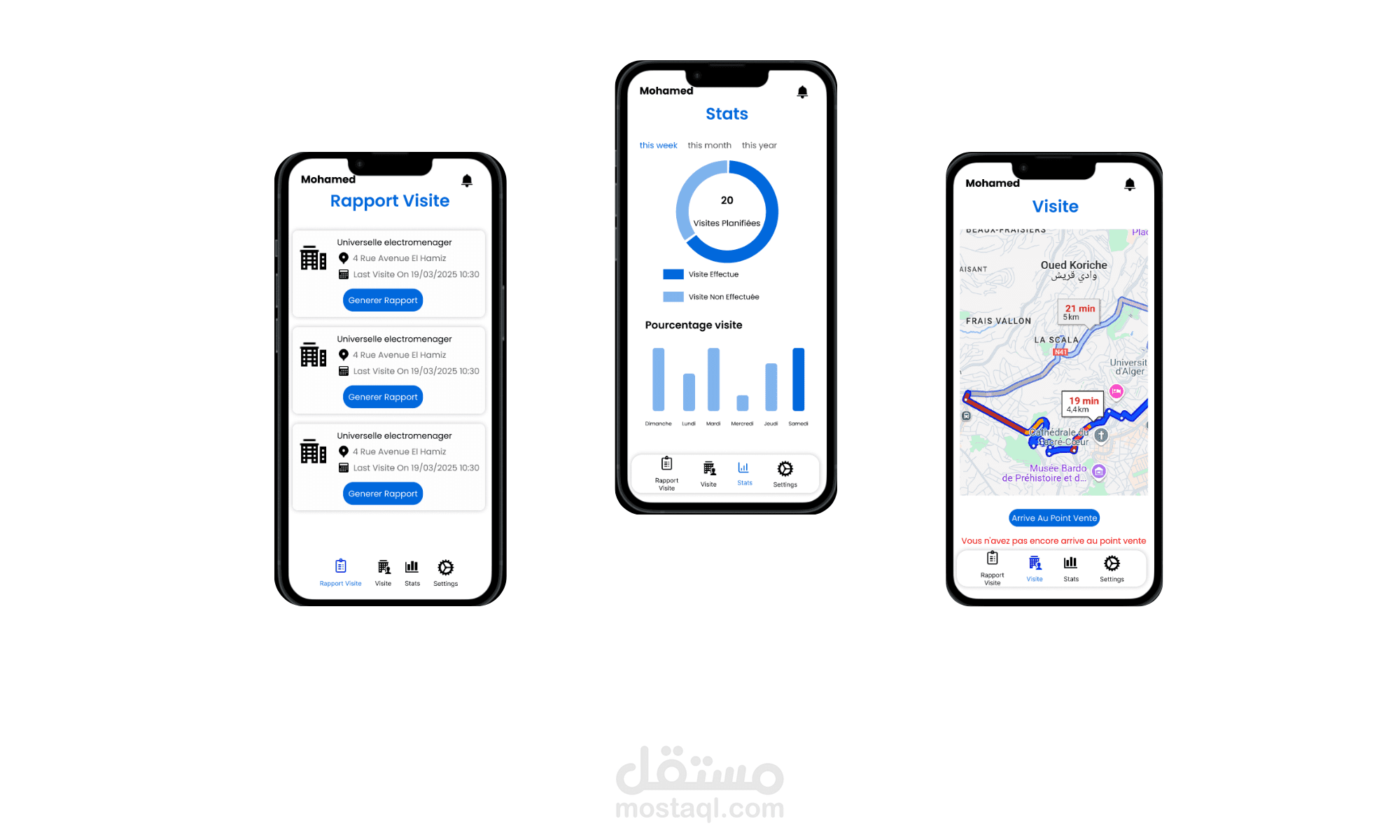 تطبيق  لمتابعة الموظفين وتخطيط وتحسين جولاتهم اعتمادًا على تحديد الموقع الجغرافي (GPS)