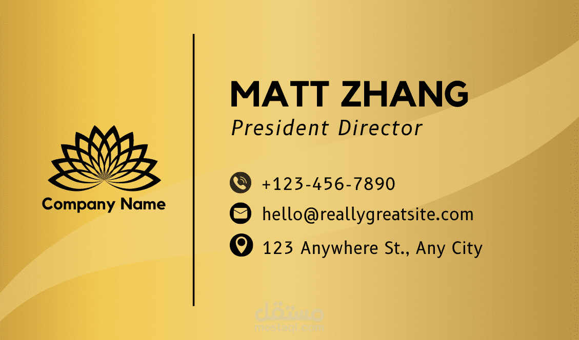 تصميم بيزنيس كارد وجهين بادق التفاصيل لجميع المجالات