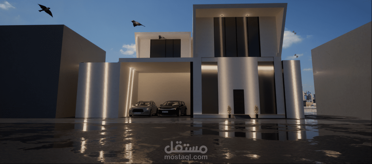 تصميم فيلا بشكل عصري