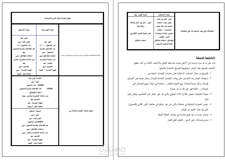 خطة تسويقية