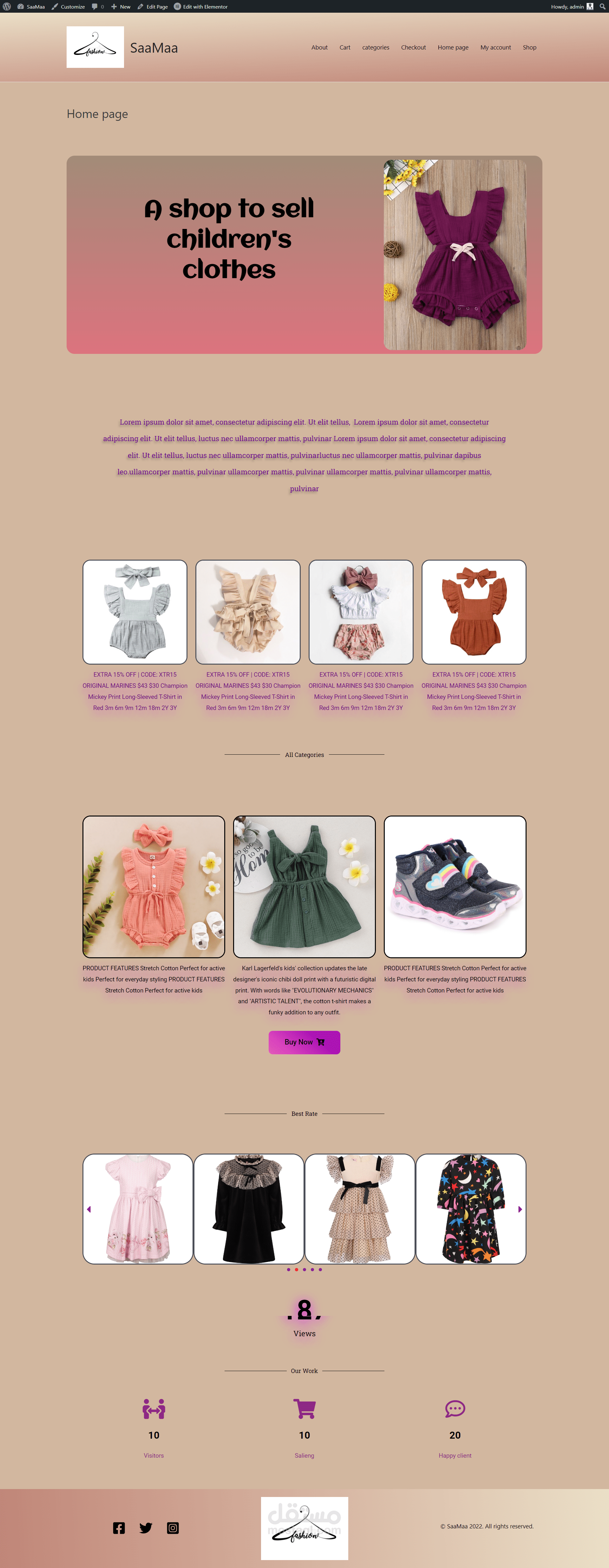 Elementor Woordpress & WooComerce