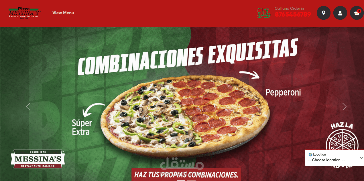 موقع إلكتروني لمطعم بواجهة مستخدم أنيقة ولوحة تحكم كاملة