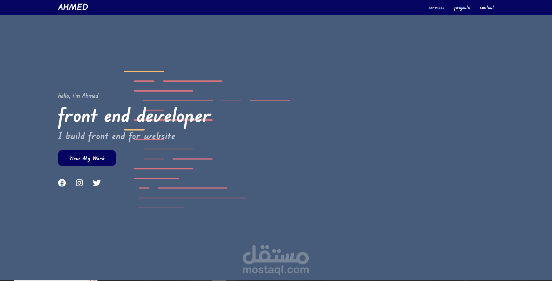 تصميم مواقع شخصيى للشركات والاشخاص