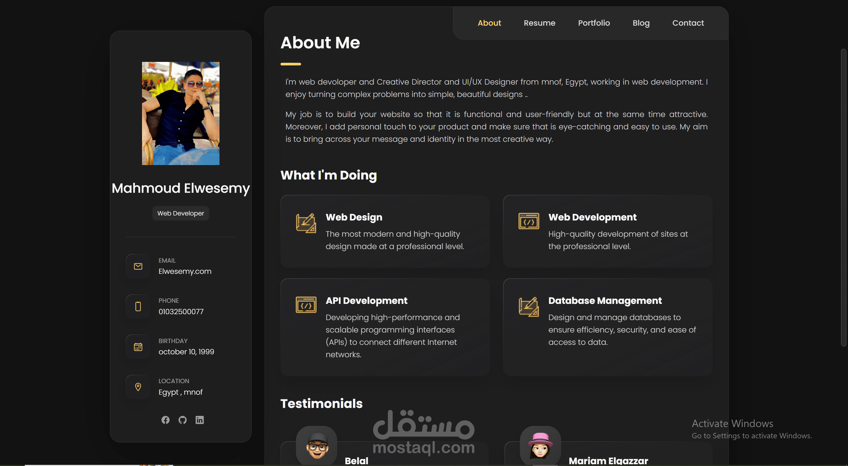 my personal portfolio