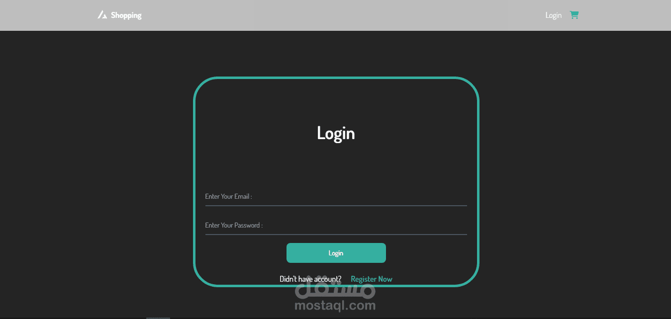 تصميم صفحة تسجيل دخول باستخدام React و Tailwind CSS