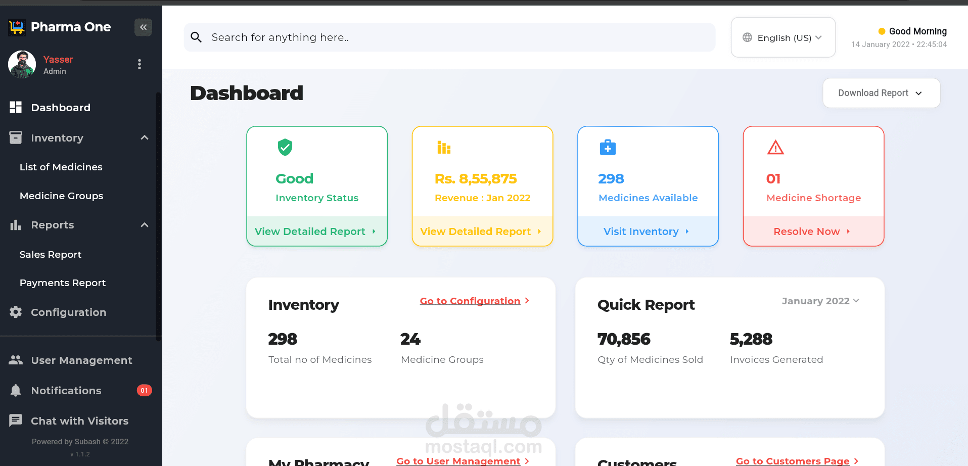 Pharmacy Management Dashboard