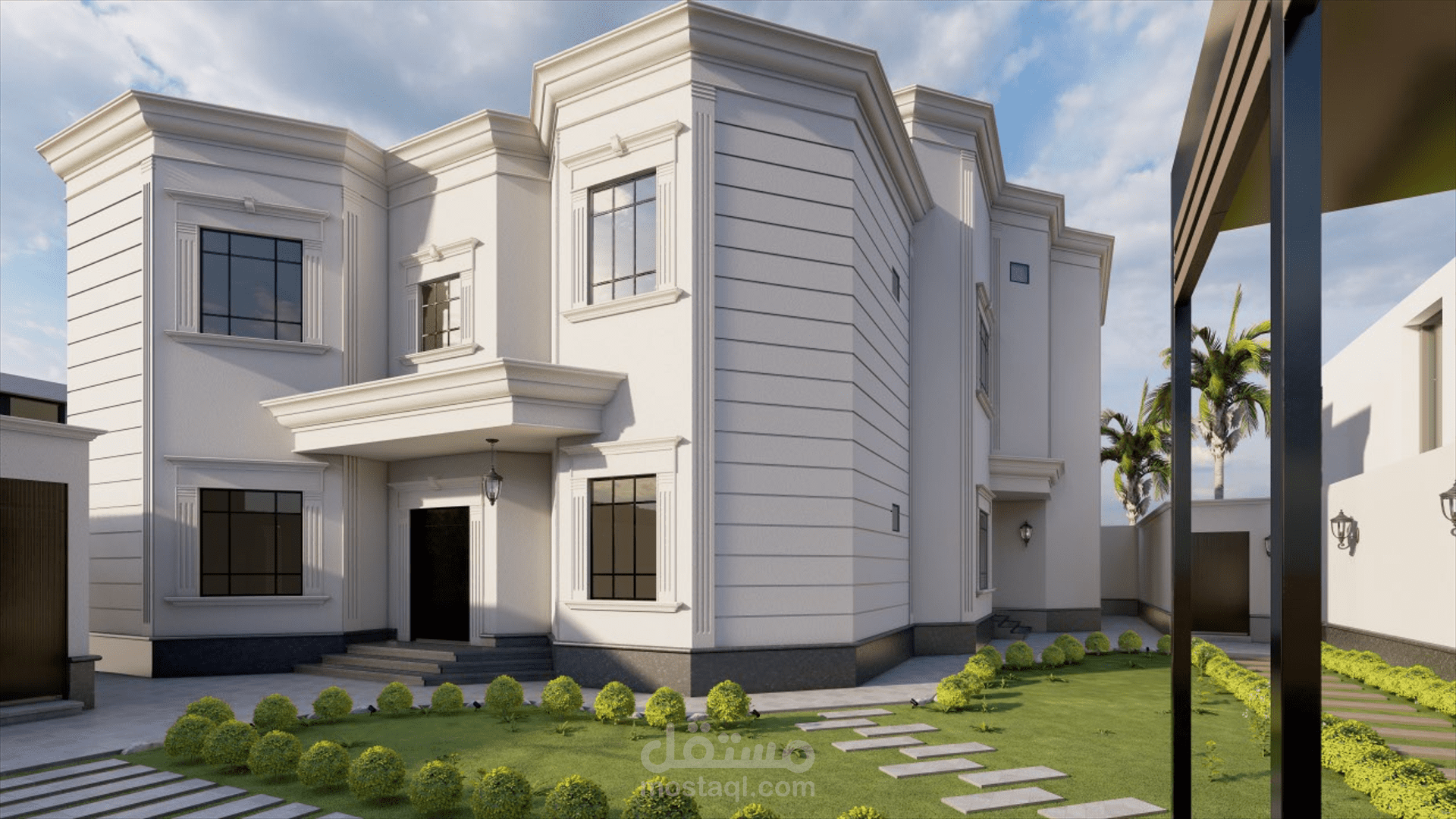 تصميم واجهة فيلا - نيو كلاسيك