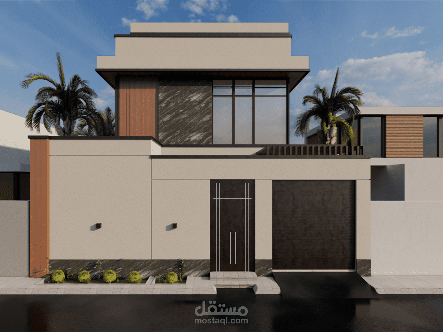 تصميم فيلا سكنية في الرياض - موديرن