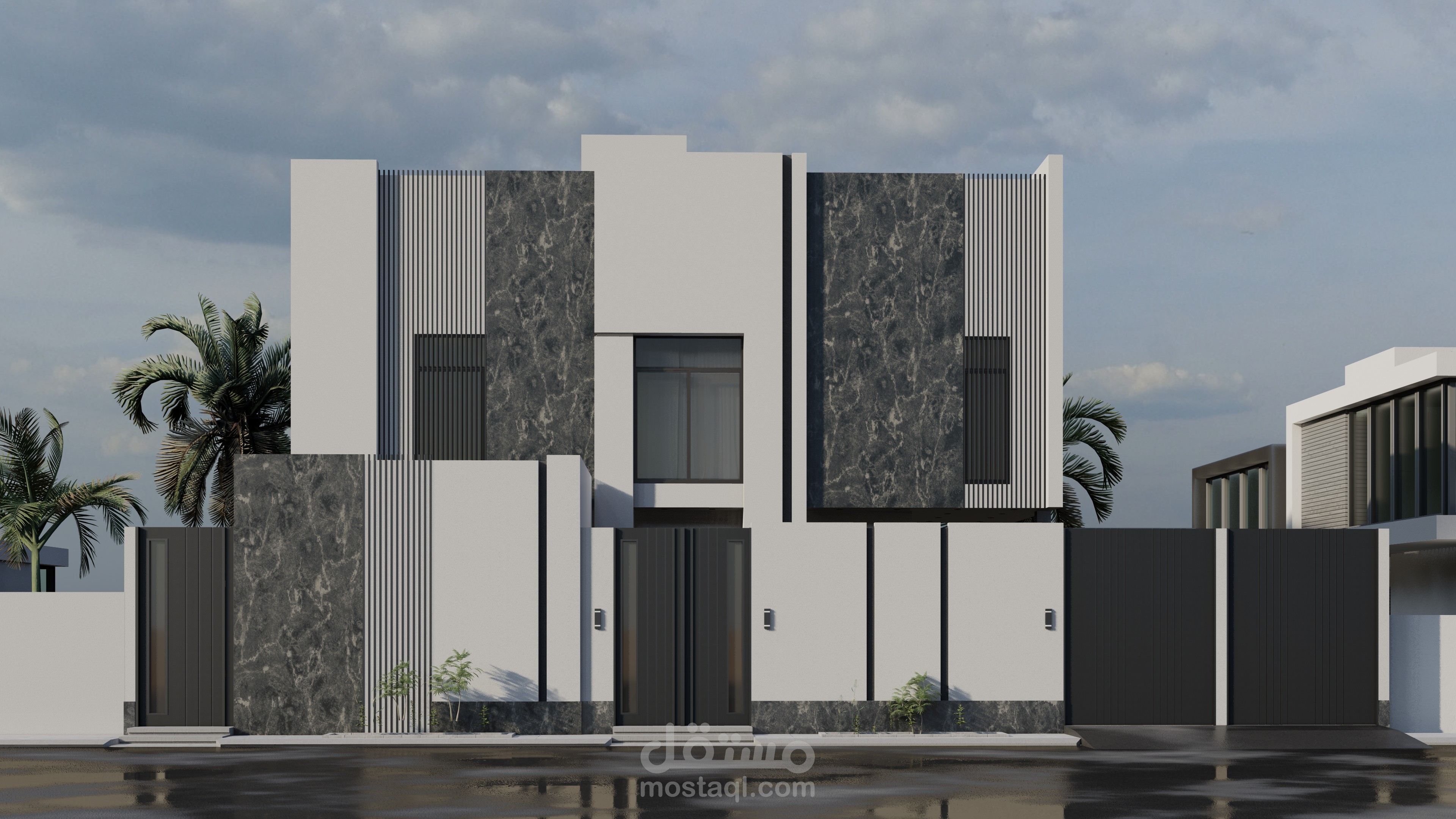 تصاميم موديرن لواجهات فلل خاصة