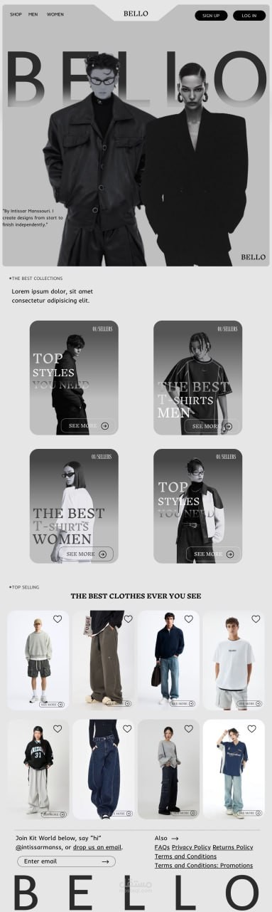 Bello Clothes — متجر إلكتروني لبيع الملابس بتجربةاحترافية