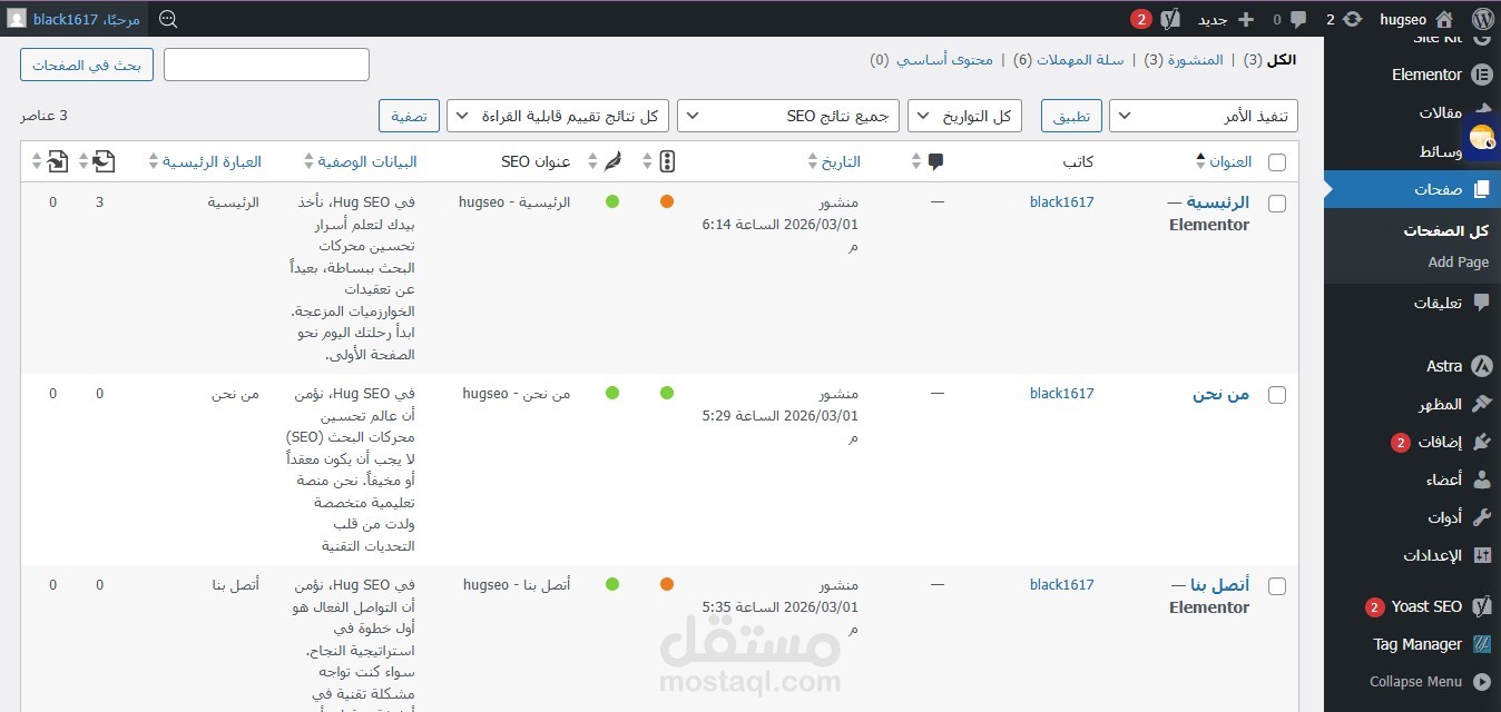 خبير SEO لمضاعفة الزيارات المجانية (Organic Traffic) وتصدر النتائج الأولى في جوجل.