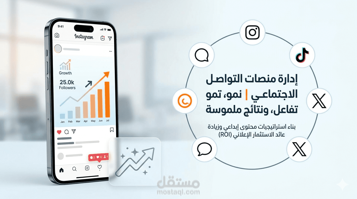 إدارة ونمو منصات التواصل الاجتماعي: استراتيجية صناعة محتوى إبداعي وزيادة التفاعل بنسبة 200%
