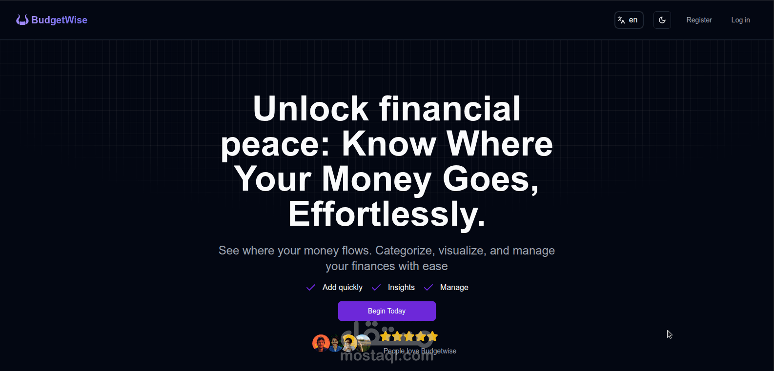 تطبيق إدارة الماصريف budgetwise