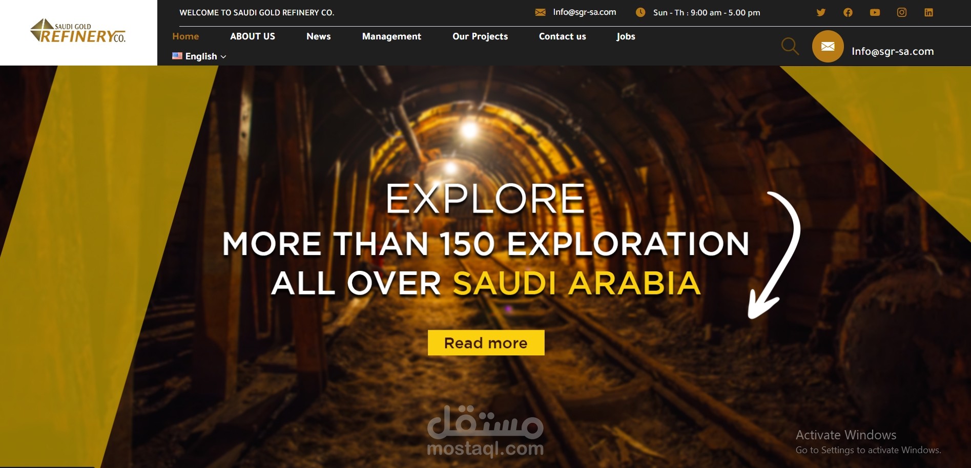 موقع تعريفي لشركة مصفاة الذهب السعودية