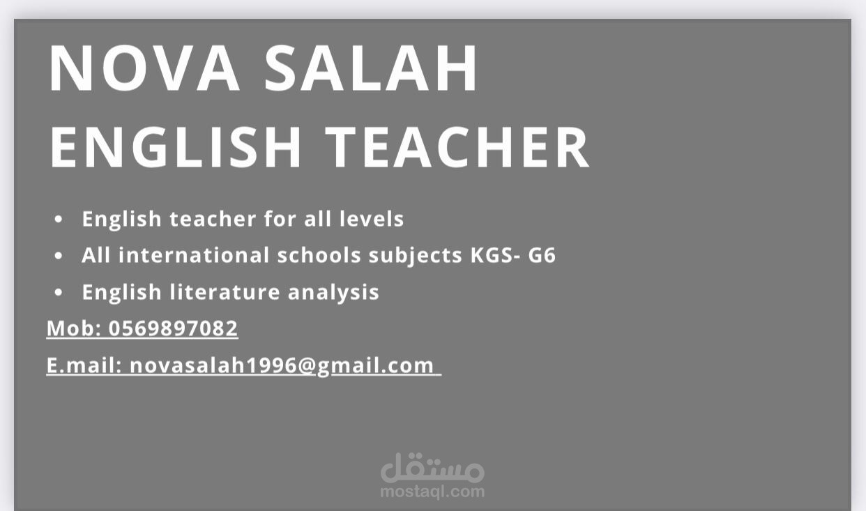 English language instructor