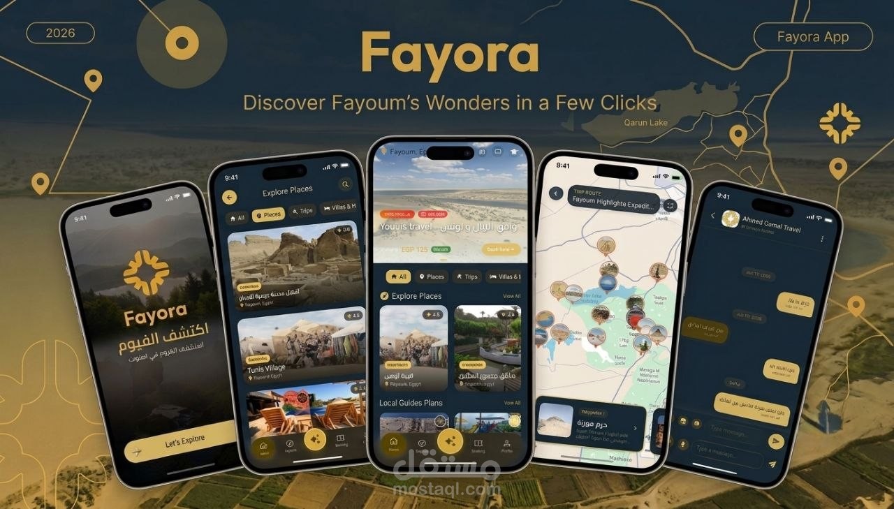 Fayora - منصة سياحية متكاملة وتطبيق سفر ذكي (Flutter & AI)