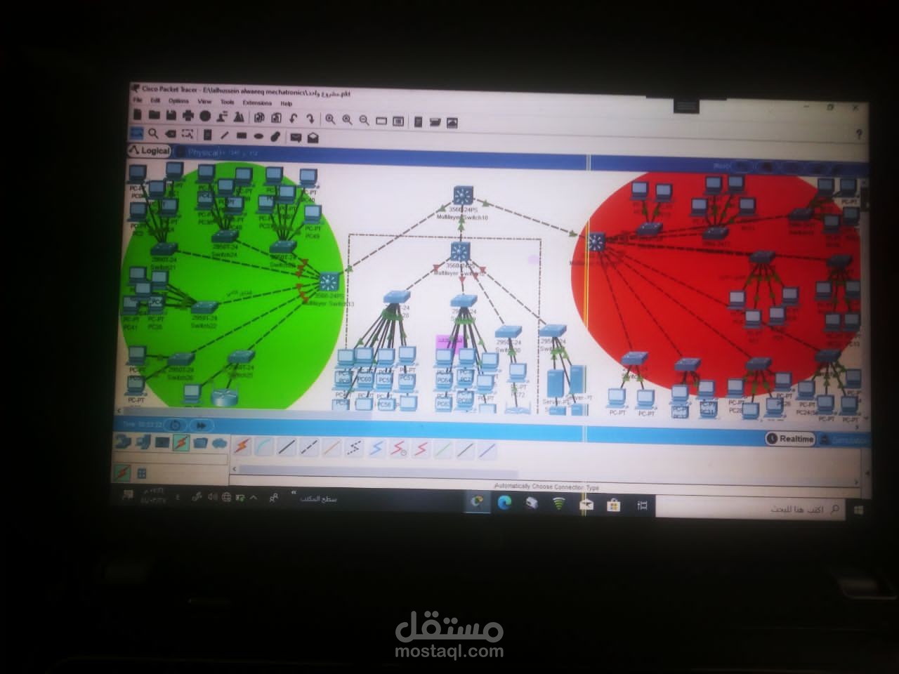 تصميم  وبرمجةا لشبكات  على برنامج Packet Tracer