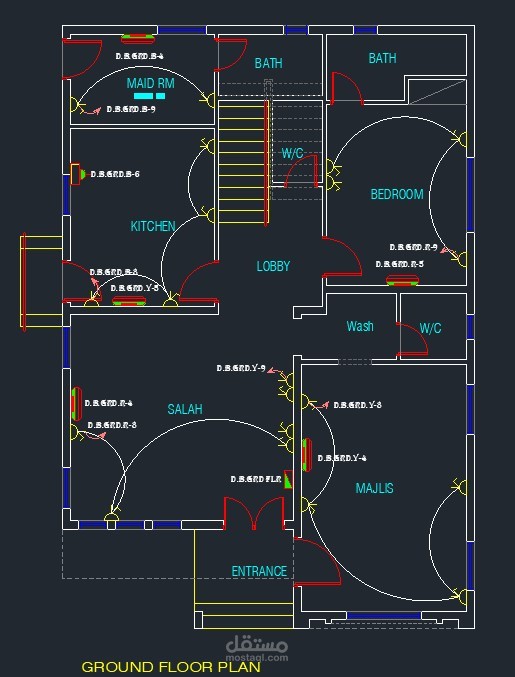 تصميم وعمل الرسومات التنفيذية لأعمال الكهرباء