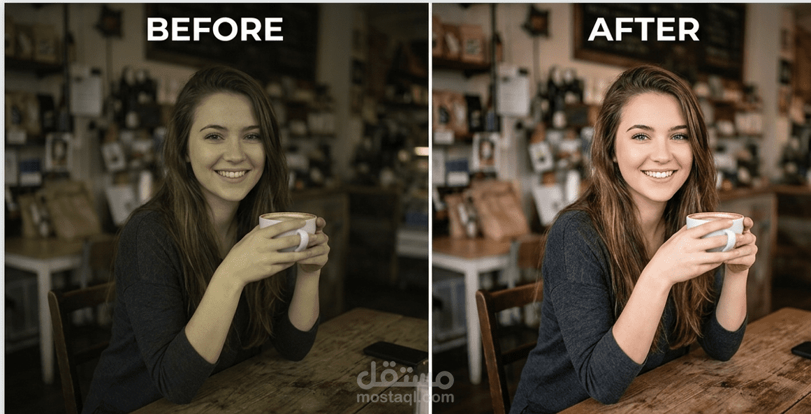 تعديل وتحسين ألوان صور فوتوغرافية بشكل احترافي و معالجة صور المنتجات وإزالة الخلفية بدقة عالية