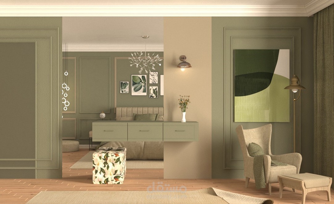 تصميم داخلي لشقة سكنية