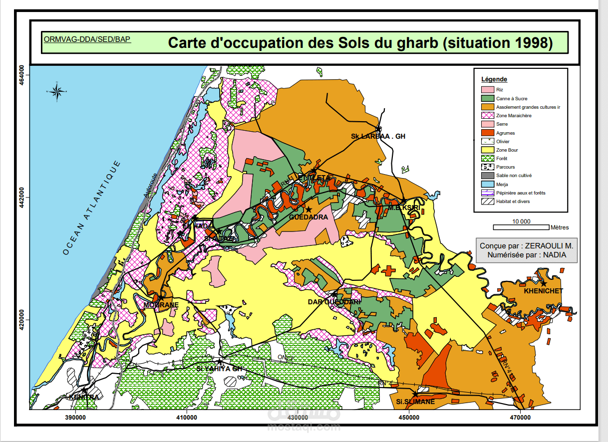 Carte d'occupation des Sols du gharb