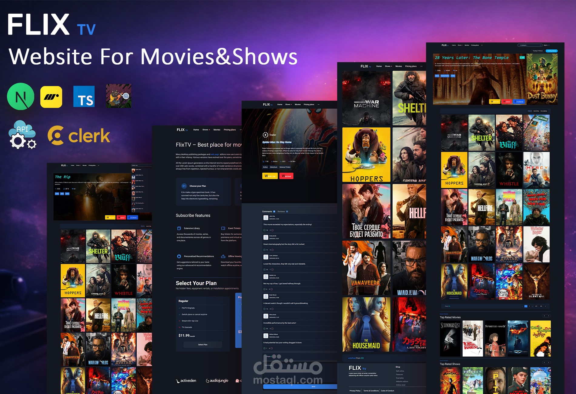 Flix-TV - منصة لإستعراض أحدث الأفلام والبرامج