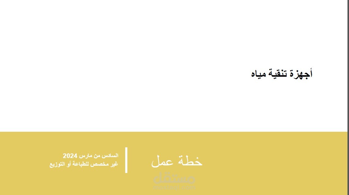ترجمة خطة عمل تتعلق بتسويق منتجات - تحويل ملف PDF