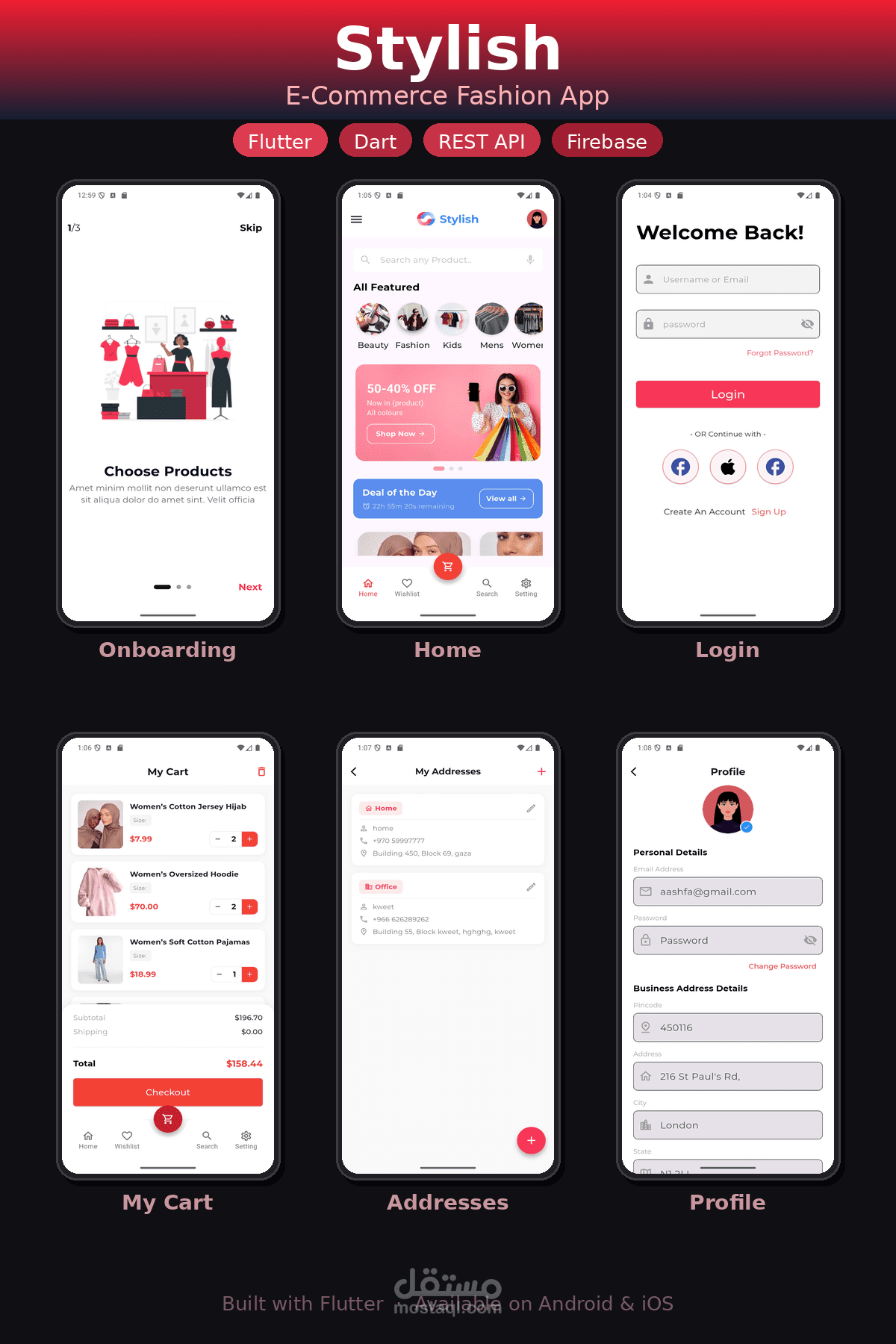 Stylish — E-Commerce Fashion App · Flutter