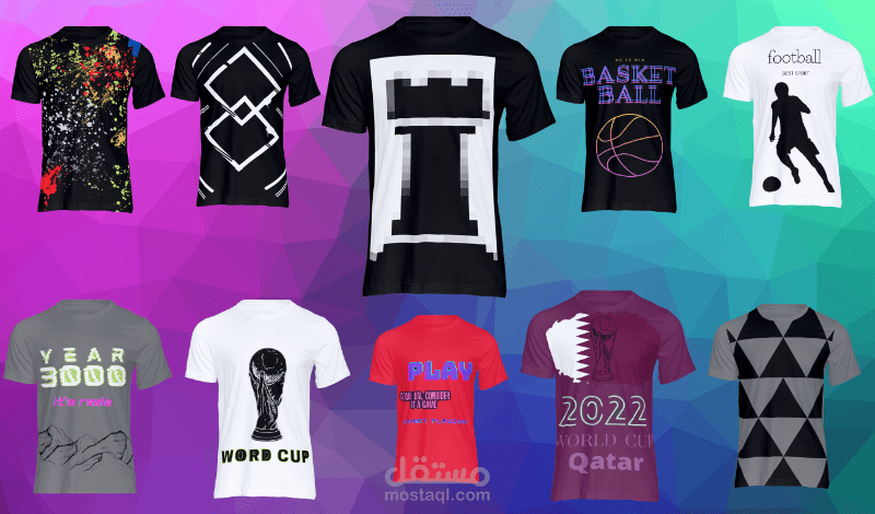 تصميم T-sherts يناسب امازون و ريدبابل