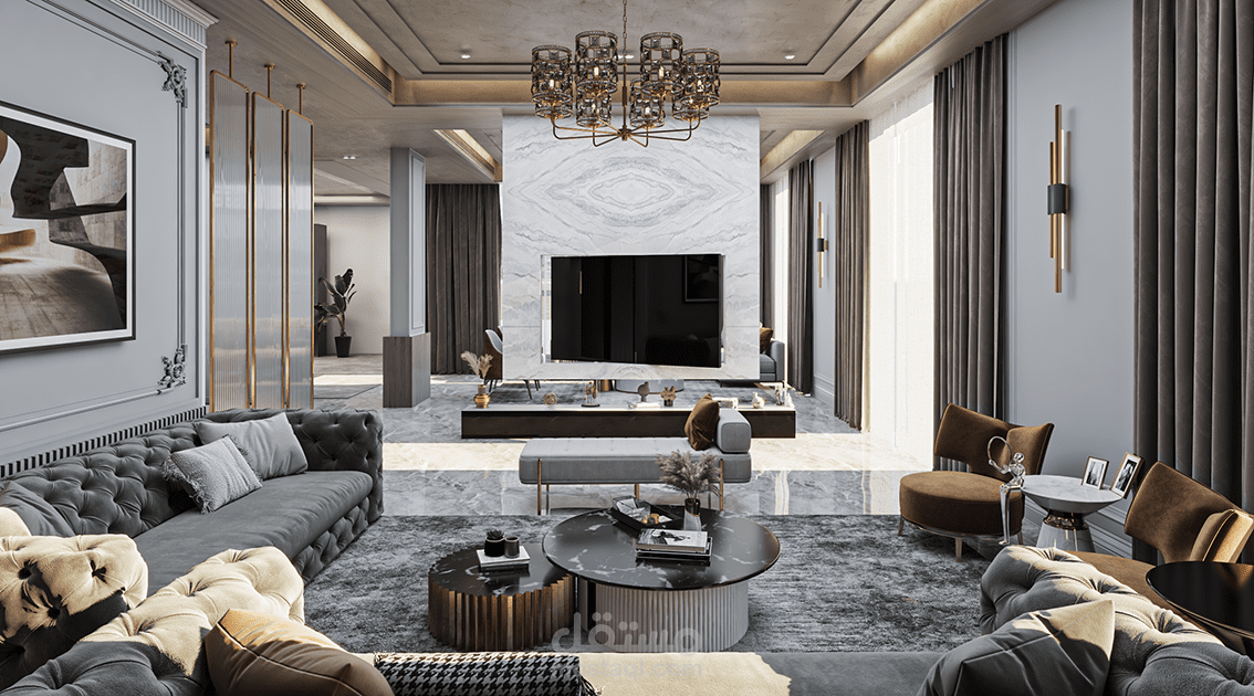Reception and livingroom Design