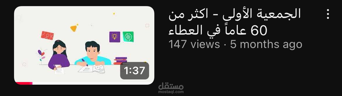 كتابة سيناريو موشن جرافيك للجمعية الأولى الخيرية في جدة