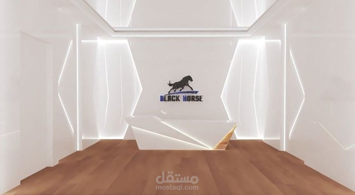 تصميم 3d لقاعه استقبال