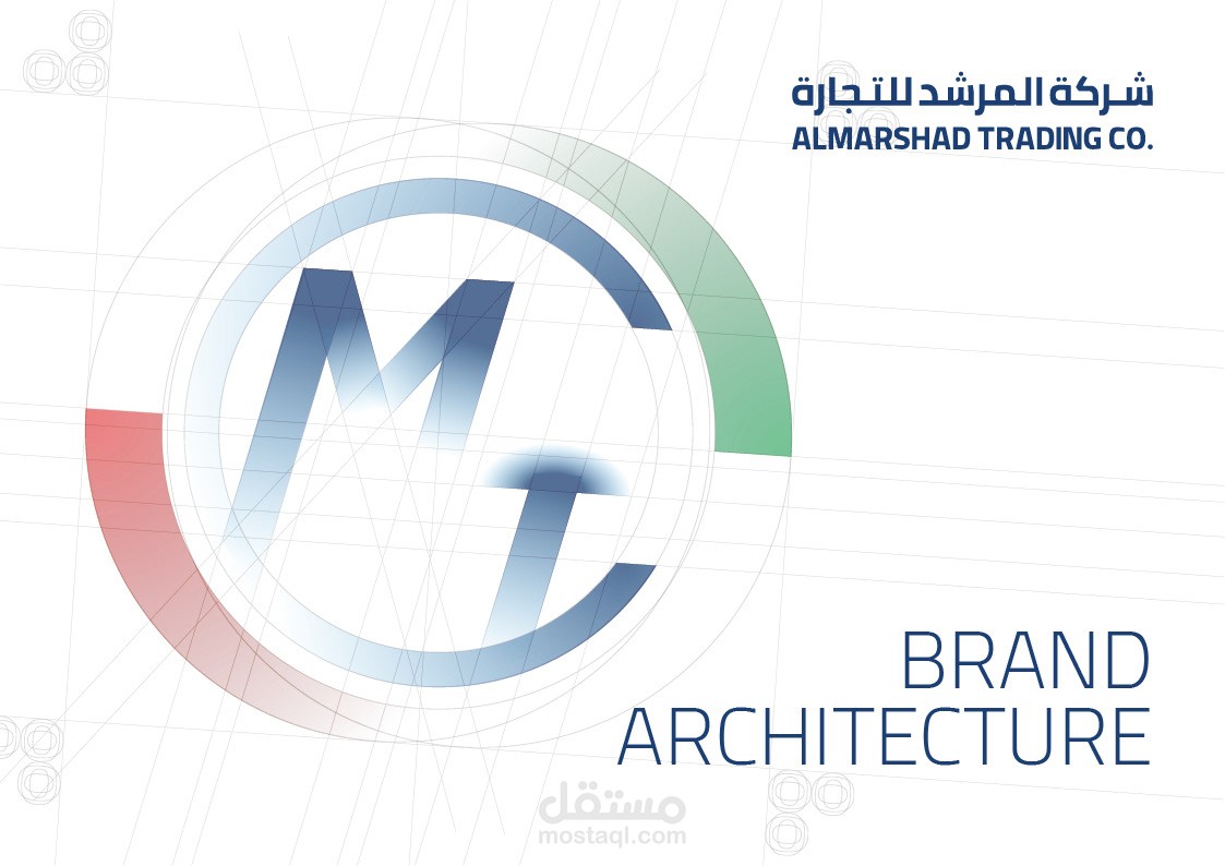 تصميم هوية تجارية كاملة - شركة المرشد بالسعودية