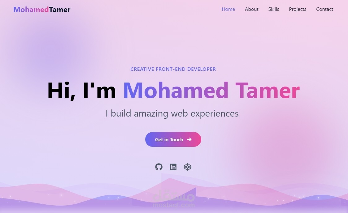 برمجة معرض اعمال (portfolio)