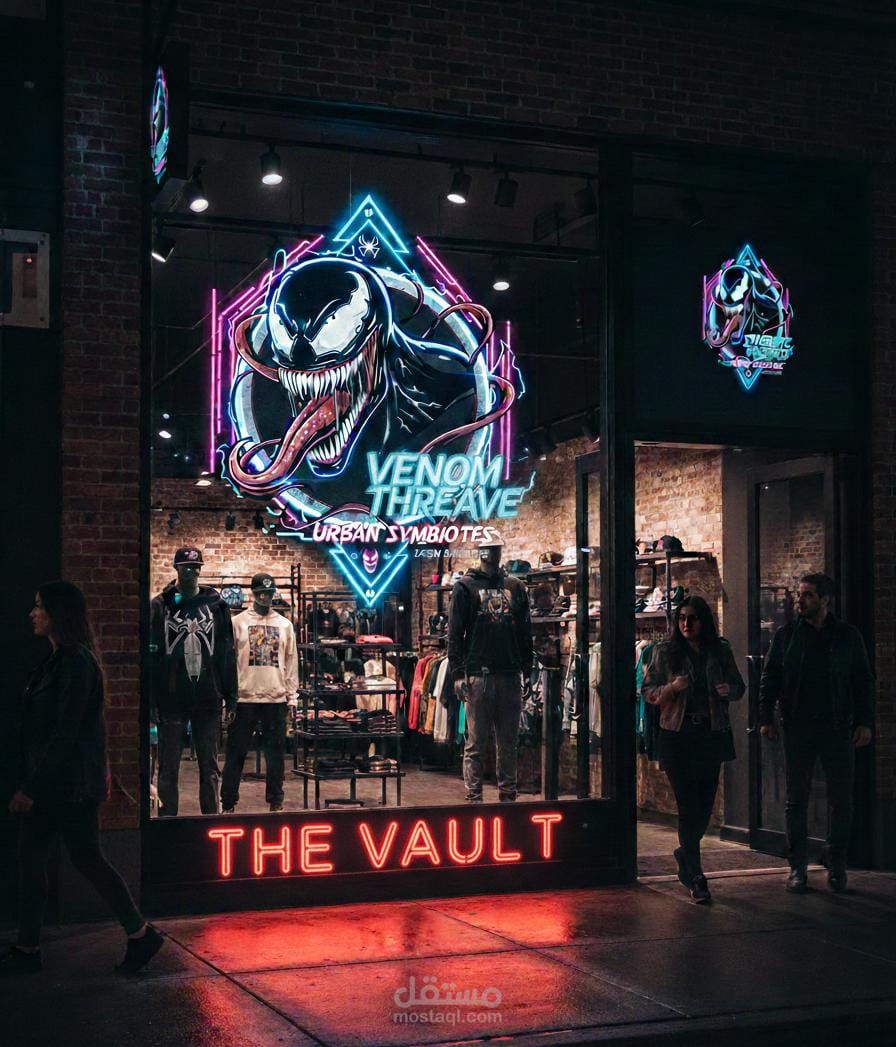 تصميم هوية بصرية (Logo) لمحل ملابس شبابي - Brand Venom Style